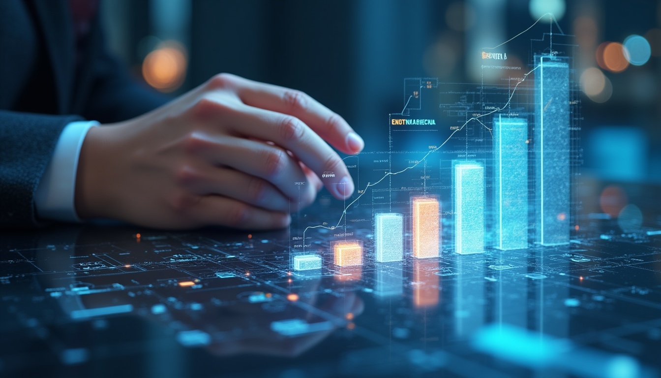 O persoană scriind pe un laptop, în fundal un site blog plin de articole, simbolizând succesul în blogging.